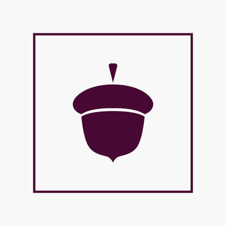 ドングリ アイコン簡単な種図食品ベクトル記号のイラスト素材 ベクタ Image