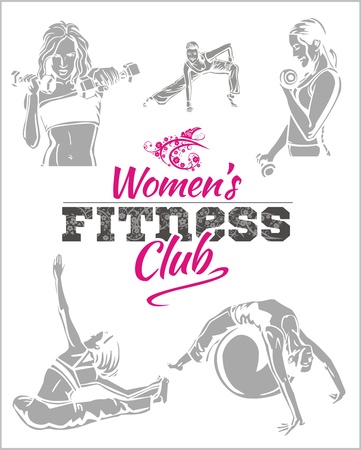 Womens GYM - Fitness club - vector illustration