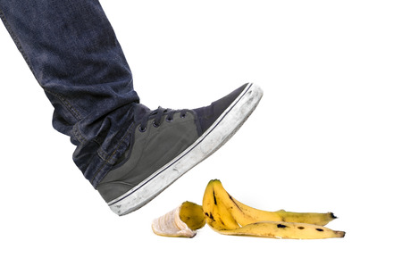 banana: Chân, giày sắp trượt vỏ chuối và bị tai nạn Kho ảnh