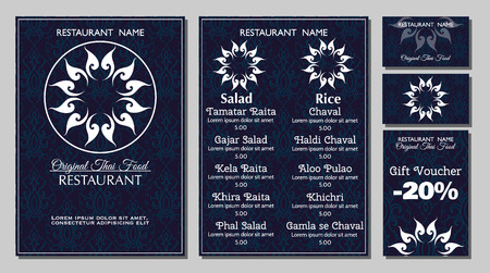 indian restaurant menu templates