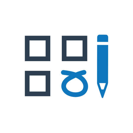 Beautiful, meticulously designed checklist, questionnaire icon Stock Photo