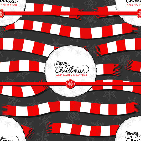 red white wool scarfs christmas winter holidays seamless pattern with round torn paper with christmas wishes - Christmas Scarfs red white wool scarfs christmas winter holidays seamless pattern with round torn paper with christmas wishes - Christmas Scarfs