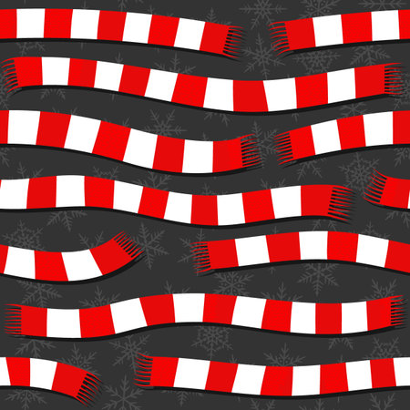 red white wool scarfs christmas winter holidays seamless pattern on dark background stock vector 49807733 - Christmas Scarfs red white wool scarfs christmas winter holidays seamless pattern on dark background stock vector 49807733 - Christmas Scarfs