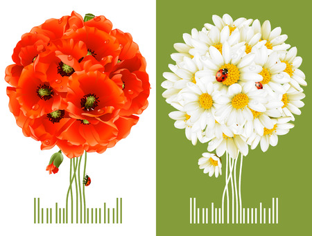 Floral Greeting Cards Иллюстрация
