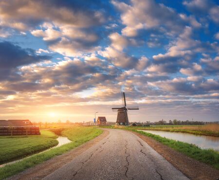71386794-road-with-windmill-at