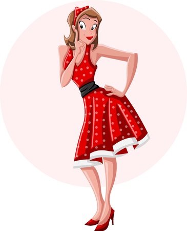 Woman in red dress cartoon images Woman in red dress cartoon images