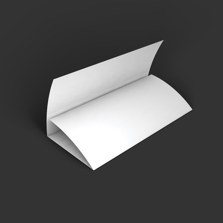 Blank Trifold Paper Brochure Mockup Template Royalty Free Cliparts