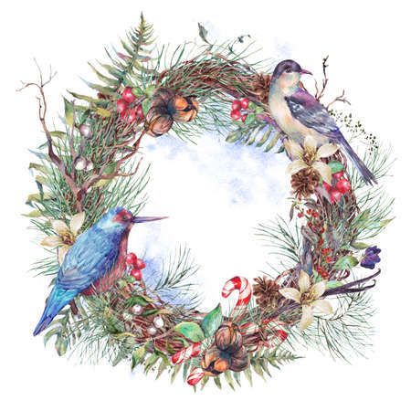 クリスマスのヴィンテージの花リース ポインセチア 松の枝 木の実 Fir コーンと正月飾り 白い背景に分離された植物自然水彩画ラウンド フレーム の写真素材 画像素材 Image クリスマスのヴィンテージの花リース ポインセチア 松の枝 木の実 Fir コーンと正月飾り 白い背景に分離された植物自然水彩画ラウンド フレーム の写真素材 画像素材 Image