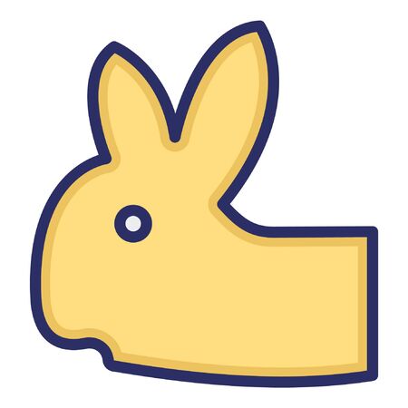 Rabbit isolated vector icon which can be easily modified or edited as you want