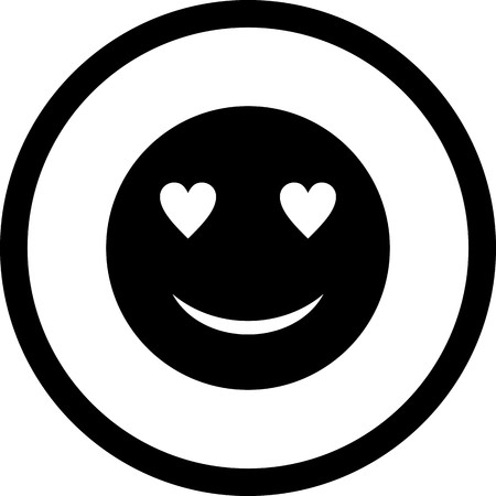 Vector love emoji icon