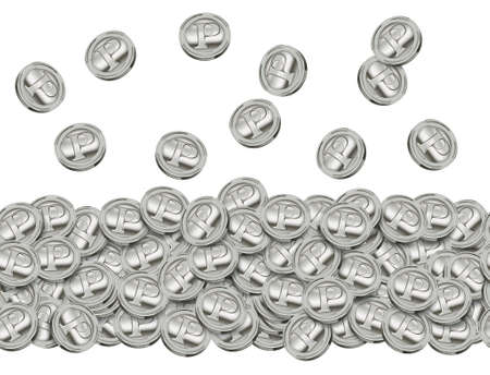 コイン 銀の連続イラスト の写真素材 画像素材 Image