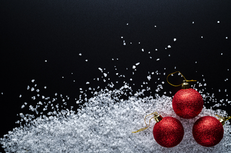 christmas background theme red christmas balls on the snow large sea salt on - Large Christmas Balls christmas background theme red christmas balls on the snow large sea salt on - Large Christmas Balls