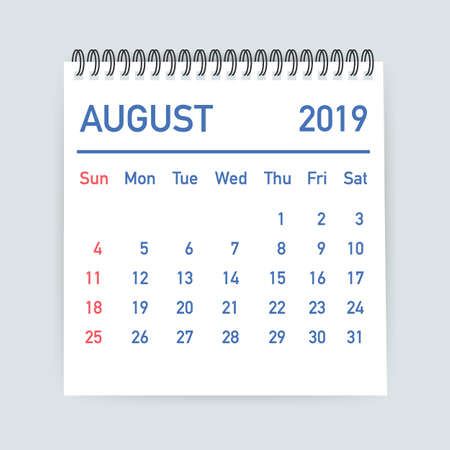 august 2019 calendar leaf calendar 2019 in flat style a5 size august 2019 calendar us