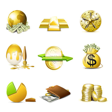 Bag of gold coins: Money and finance icons | Bella series