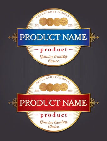 Product label design template retro style