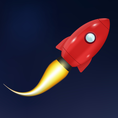 リアルなロケット 宇宙ロケットのベクトル イラストのイラスト素材 ベクタ Image