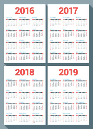 calendarios en blanco