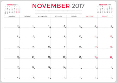 calendar that starts with monday