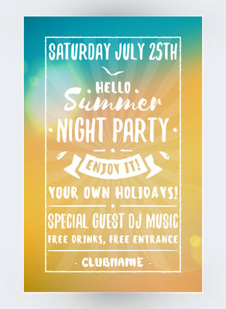 summer beach party flyer or poster night club event summer flyer examples for events