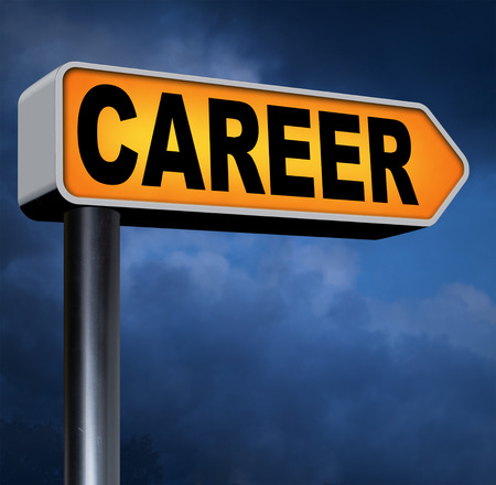 36038802 career move or choice get your nice job promotion or the search for a new job build a career or job road sign arrow