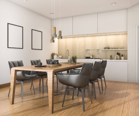 3d renderelŠétkezŠfából készült konyha és élŠdesign royalty ... Konyha 3d