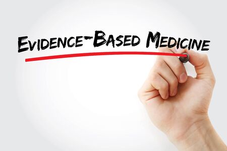 Evidence-Based medicine text with marker, concept background 스톡 콘텐츠 - 138619796