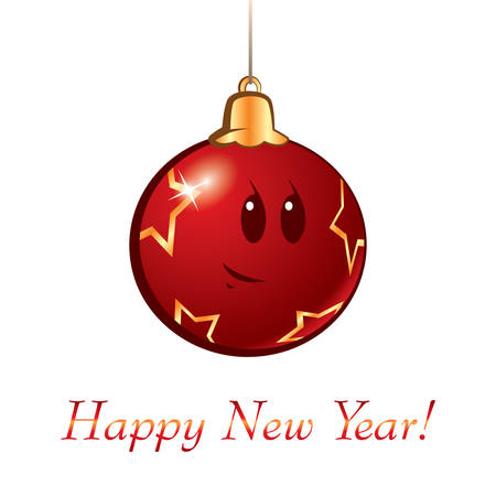 Boule de dessin animé Noël Nouvel An Vector illustration Banque d'images - 24506566