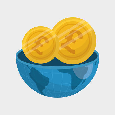 Global economy concept with icon design vector illustration 10 eps graphic Stock Photo