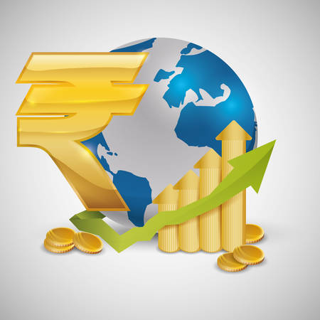 Global economy concept with icon design vector illustration graphic