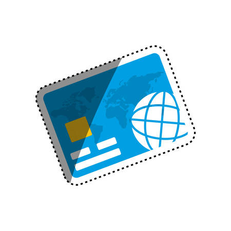 Bank credit card icon vector illustration graphic design