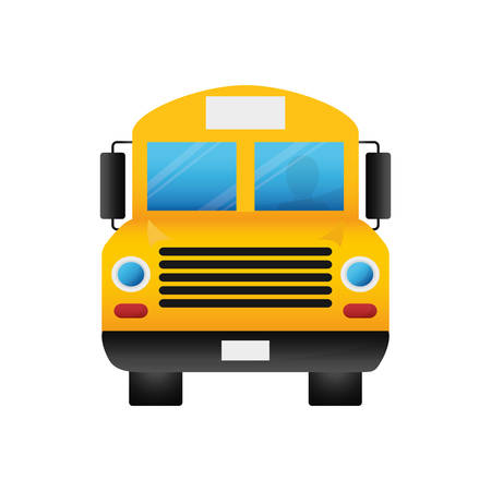 学校のバス正面のアイコン ベクトル イラスト グラフィック デザインのイラスト素材 ベクタ Image
