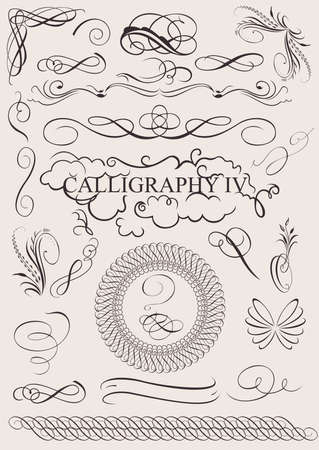 Vector Illustration Of Calligraphic Vintage Label Ornament Divider
