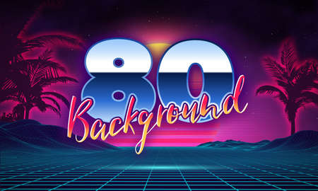 レトロ背景未来風景 1980 年代スタイル デジタルのレトロな風景サイバー表面 80 年代はパーティーの背景です レトロな 80 年代ファッション 特撮背景夏の風景です のイラスト素材 ベクタ Image レトロ背景未来風景 1980 年代スタイル デジタルのレトロな風景サイバー表面 80 年代はパーティーの背景です レトロな 80 年代ファッション 特撮背景夏の風景です のイラスト素材 ベクタ Image