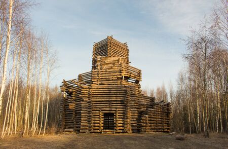 シベリア ロシアの伝統的な古い木造住宅 の写真素材 画像素材 Image