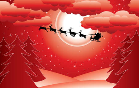 Holiday background with santa