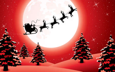 Xmas holiday background with santa