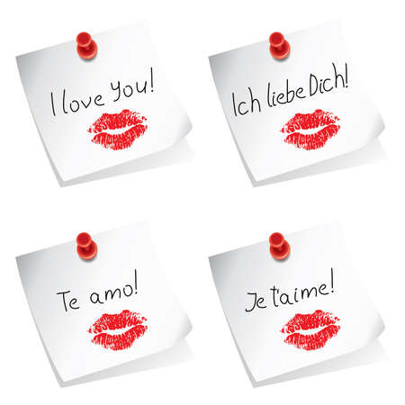 Amazing Paper Notes With Pushpin And I Love You Words In English German Spanish And With French Love Words Amazing Paper Notes With Pushpin And I Love You Words In English German Spanish And With French Love Words