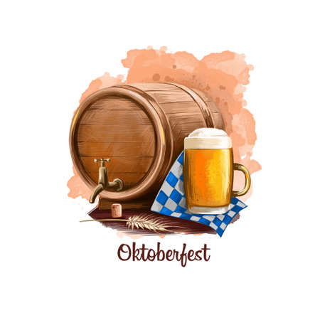 オクトーバーフェスト休日バナーを木樽でイラストやお祭りお祝いの付属紙 伝統的なポスターでビールとマグカップ デジタル アート バナー グリーティング カード デザイン の写真素材 画像素材 Image オクトーバーフェスト休日バナーを木樽でイラストやお祭りお祝いの付属紙 伝統的なポスターでビールとマグカップ デジタル アート バナー グリーティング カード デザイン の写真素材 画像素材 Image