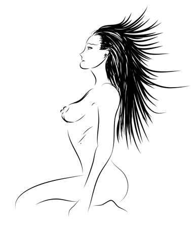 스케치. 누드 여성 로열티 무료 사진, 그림, 이미지 그리고 스톡포토그래피. Image 12485667