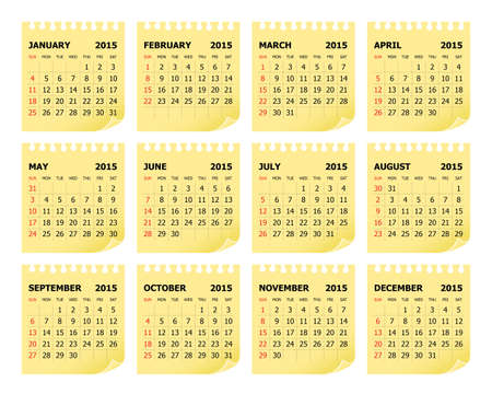simple calendar for 2015 year royalty free cliparts vectors and simple calendar 2015