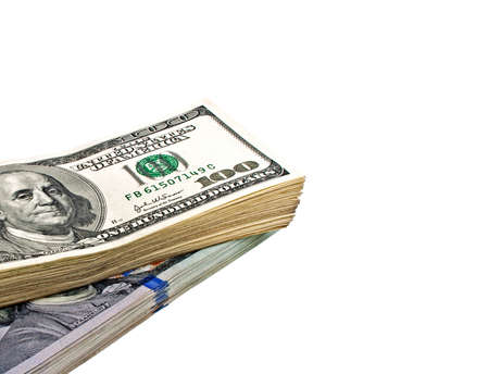 dolar: Hundred dollar bills on a white background Kho ảnh