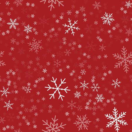 vector white snowflakes seamless pattern on red christmas background chaotic scattered white snowflakes awesome christmas creative pattern - Red Christmas Background vector white snowflakes seamless pattern on red christmas background chaotic scattered white snowflakes awesome christmas creative pattern - Red Christmas Background