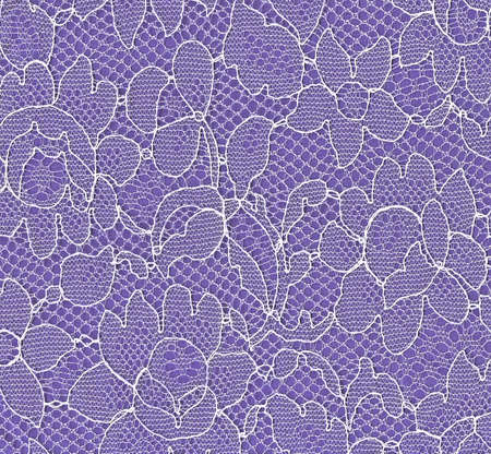 紫の生地に白のレース の写真素材 画像素材 Image