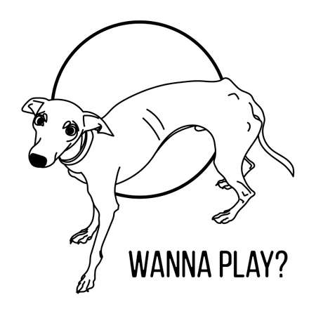 イタリアン グレーハウンド かわいいベクター漫画の犬 のイラスト素材 ベクタ Image イタリアン グレーハウンド かわいいベクター漫画の犬 のイラスト素材 ベクタ Image