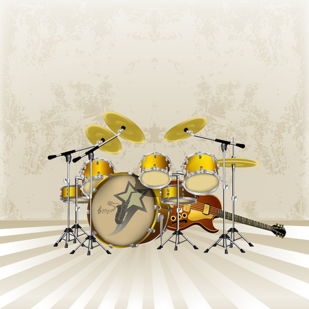 音楽的背景はギターとマイク ライト明るいライト台座の上ドラムセットします ポスターは 任意のテキストまたは個別に広告として使用できます のイラスト素材 ベクタ Image 音楽的背景はギターとマイク ライト明るいライト台座の上ドラムセットします ポスターは 任意のテキストまたは個別に広告として使用できます のイラスト素材 ベクタ Image