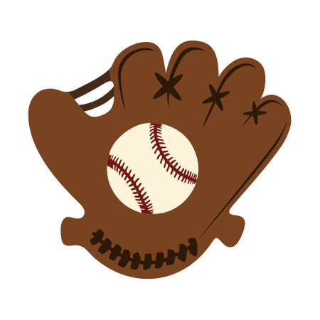 baseball glove holding baseball, brown clip art preview