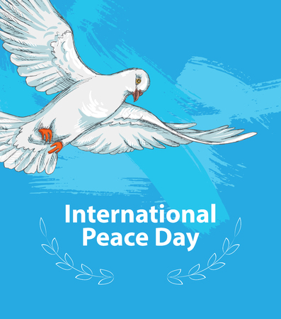 international peace day september 21st hand drawing of a peace