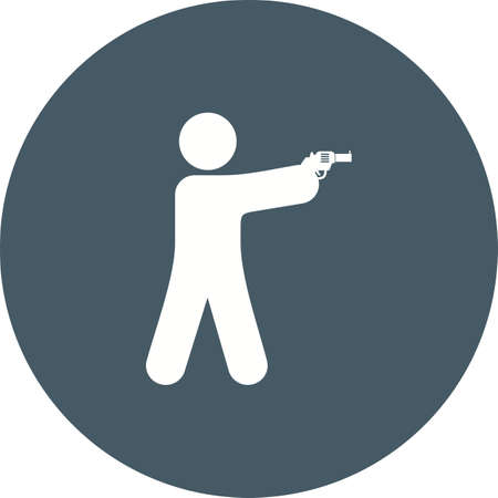 射撃 狩猟 箇条書きアイコンのベクター画像 軍の使用もできます Web アプリ 携帯アプリ 印刷媒体での使用に適しています のイラスト素材 ベクタ Image