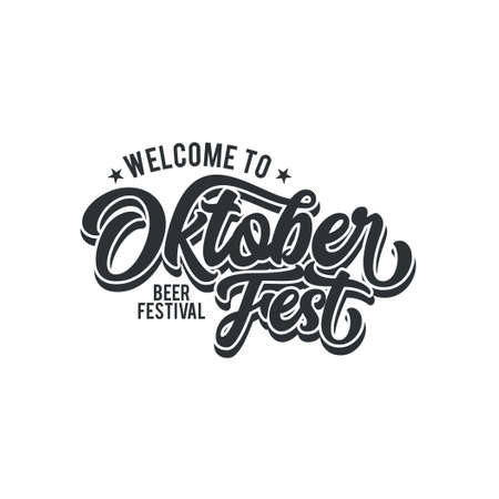 Oktober festival banner lettering, oktober beer festival icon
