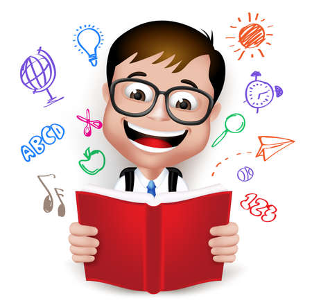 Nerd Kid Stock Vector Illustration and Royalty Free Nerd Kid Clipart